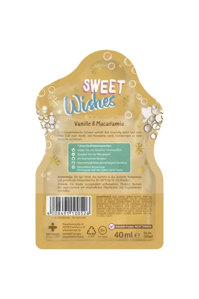 Alman Kalitesi- Ithal- 6+ Çocuklar Ve Yetişkinler Için Sweet Wishes Banyo Köpüğü 40 Ml - Resim 2