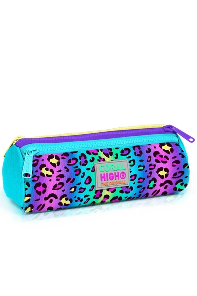 Renkli Leopar Desenli İlköğretim Okul Çanta Seti - Resim 5