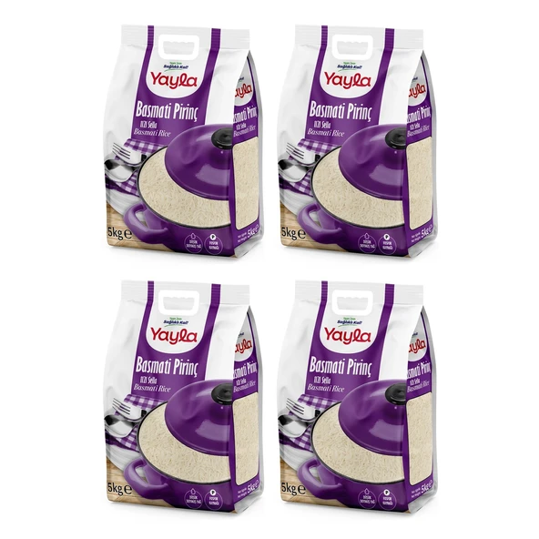 Yayla Bakliyat Basmati Pirinç 1121 Sella 5 kg x 4 Adet - Resim 2