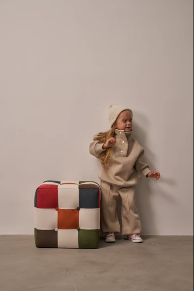 Bej Dik Yaka Eşofman Takım ürün görseli