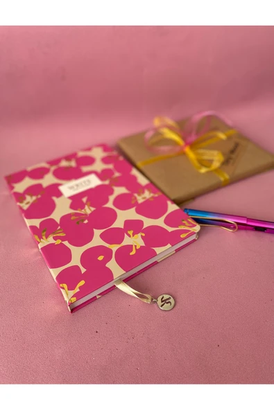 Desenli A5 Çizgili Defter – Sert Kapaklı 96 Yaprak Hediyelik Defter - 4