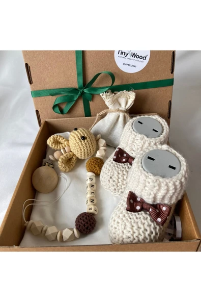 Hoşgeldin Bebek, Unısex Bebek ,organik Yenidoğan Bebek Hediye Seti - Resim 4