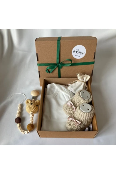 Hoşgeldin Bebek, Unısex Bebek ,organik Yenidoğan Bebek Hediye Seti - Resim 6