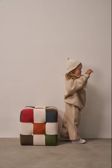 Bej Dik Yaka Eşofman Takım - Resim 4