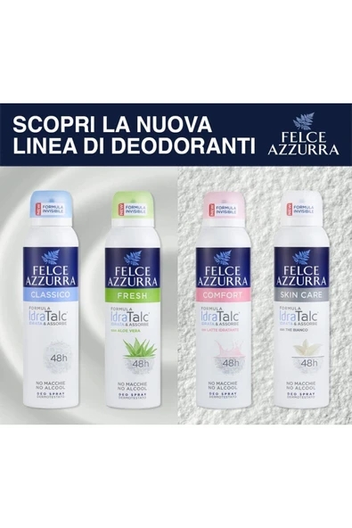 Skin Care Idra Talc- Beyaz Çay içeren Hassas Alkolsüz İtalyan Deo Sprey 150 Ml - 3