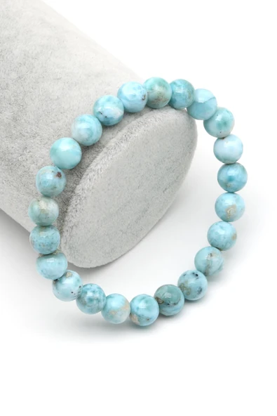 Larimar Doğal Taş Bileklik 8 mm Küre Kesim ürün görseli
