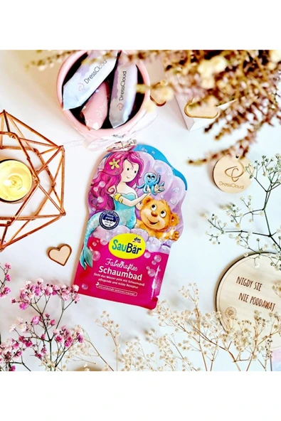 Saubar-Alman Kalitesi-Çocuklar için Pembe Renkli Meyve Kokulu Denizkızı Banyo Köpüğü-40 Ml - Resim 5