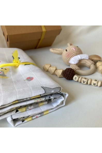 Hoşgeldin Bebek, Unısex Bebek ,organik Yenidoğan Bebek Hediye Seti - 3
