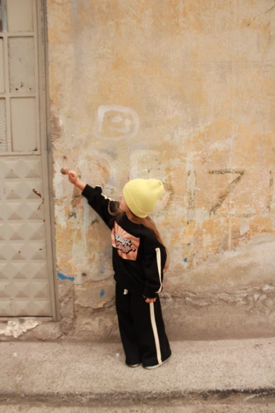 Siyah Retro Baskılı Çocuk Alt Üst Takım - Resim 6