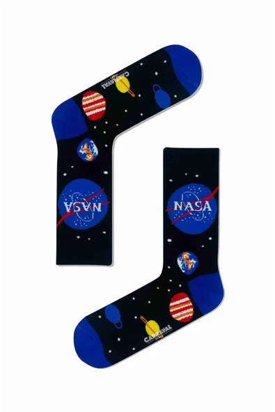 5’li Gezegen ve Uzay Temalı Çorap Seti | Erkek Pamuklu Desenli Çoraplar | Hediye Kutulu - 6