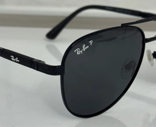 Ray-Ban Aviator 3025 Siyah Polarize Damla Erkek Güneş Gözlüğü - Resim 4
