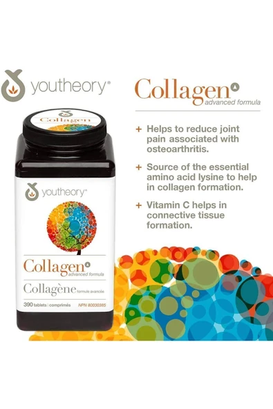 Collagen Biotin Advanced Hair Skin Nail Formula Type 1 2 3 390 Tablet - Resim 2