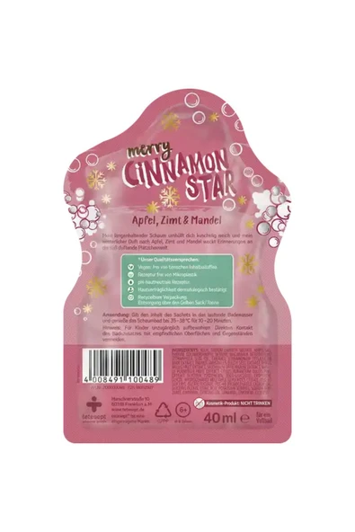 Alman Kalitesi- Ithal- 6+ Çocuklar Ve Yetişkinler Için Cinnamon Star Banyo Köpüğü 40 Ml - Resim 2