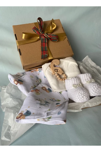 Hoşgeldin Bebek, Unisex, Yenidoğan Bebek Organik Hediye Seti ürün görseli 1