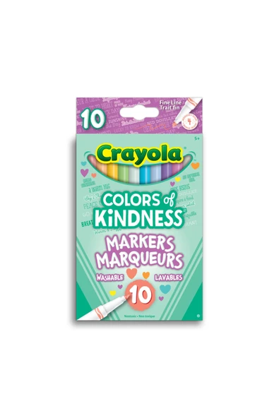 Colors of Kindness - Fine Line- 10 Washable Markers- Amerikan-nontoxic- 10 Yıkanabilir Boya Kalemi ürün görseli