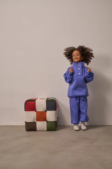 Leylak Dik Yaka Eşofman Takım - Resim 2