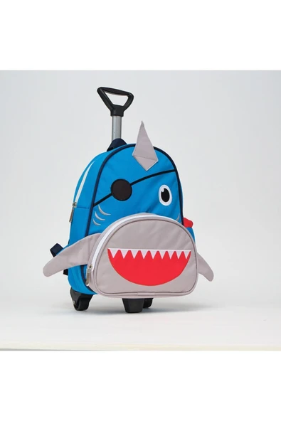 Anaokulu Yuva Çekçekli Sırt Çantası Köpek Balığı Çanta - 3