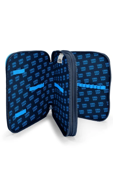 Lacivert Mavi Astronot Desenli Çift Katlı Kalem Çanta Kalemlik Erkek Çocuk - 3