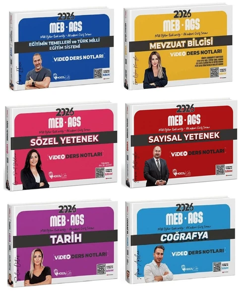 Hoca Kafası 2026 MEB-AGS Tüm Dersler Video Ders Notları 6 lı Set Hoca Kafası Yayınları ürün görseli 1