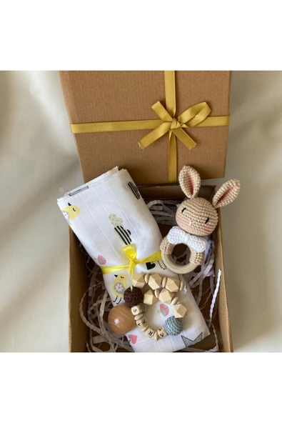 Hoşgeldin Bebek, Unısex Bebek ,organik Yenidoğan Bebek Hediye Seti - 5