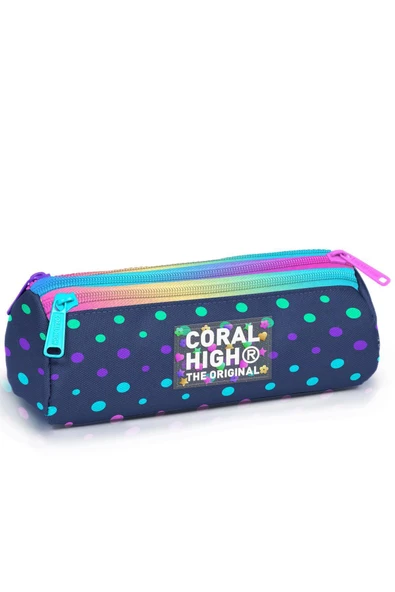 İlköğretim Kız Çocuk Lacivert Renkli Puantiyeli Okul Çanta Seti - Resim 4