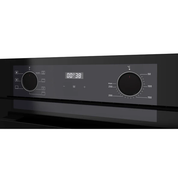 QEP63CS New Fryart Siyah Ankastre Fırın (0+7 KONUM) - Resim 3