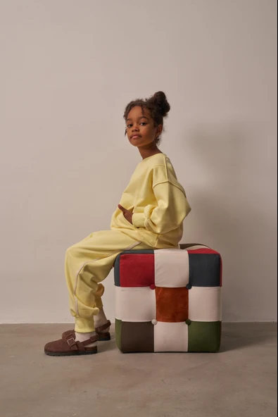 Sarı Hidden Pocket Unisex Eşofman Takım - Resim 2