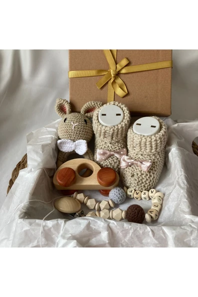 Hoşgeldin Bebek, Erkek Bebek ,organik Yenidoğan Bebek Hediye Seti ürün görseli 1