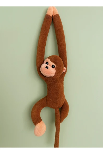 Sarılan Peluş Maymun – Elleri Cırt Cırtlı Uyku ve Oyun Arkadaşı – Sevimli Peluş Maymun Oyuncak