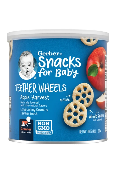 Apple Harvest Teether Wheels - Elma Hasadı Diş Bisküvisi- 42 gr ürün görseli
