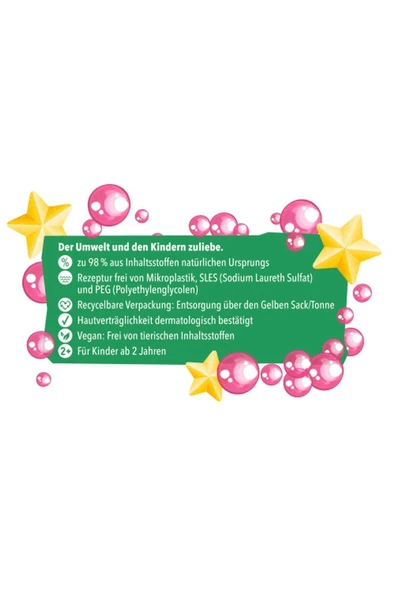 Alman Kalitesi-çocuklar Için Pembe Renkli Kiraz Kokulu Prenses Ella Banyo Köpüğü 40 Ml - Resim 3