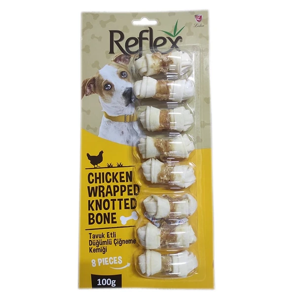 Reflex Tavuk Etli Düğüm Kemik Ödülü 8'li 100 gr ürün görseli 1