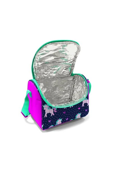 Unicorn Desenli İlköğretim Kız Çocuk Çanta seti 2 li USB Girişli - 3
