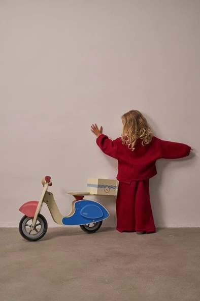 Bordo Omuz Nakışlı Asimetrik Detaylı Alt Üst Takım - Resim 8