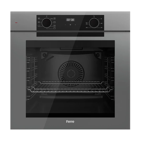 QEP63CPR New Fryart Gri Ankastre Fırın (0+7 KONUM) ürün görseli 1