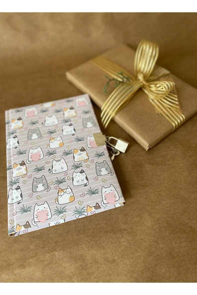 Kilitli Hatıra ve Günlük Defteri – 14x20 cm, 80 Yaprak (Çeşitli Kapak Desenleri) - 9