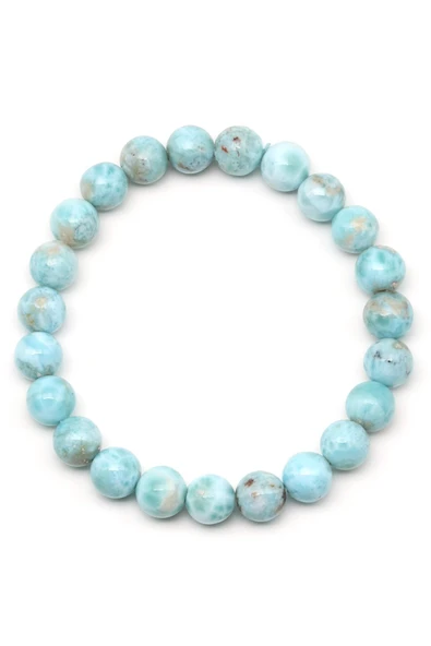 Larimar Doğal Taş Bileklik 8 mm Küre Kesim - Resim 2