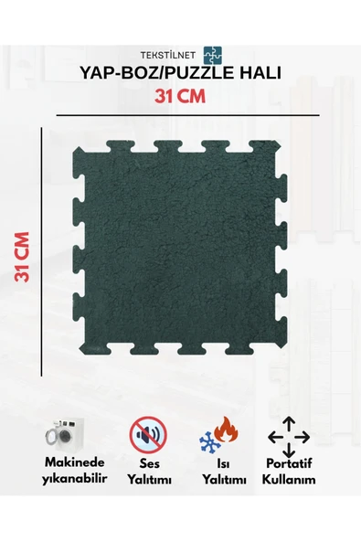 Tekstilnet Peluş Kreş Halısı Anaokulu Puzzle Halı Japon Halı - 2