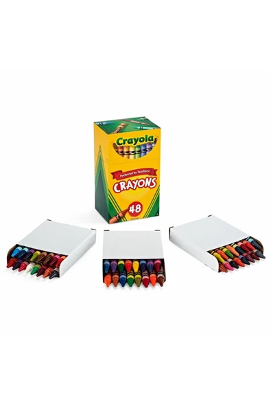 48 Colourful Crayons- Amerikan-Nontoxic- 48 Renk Mum Boya Seti - Resim 3