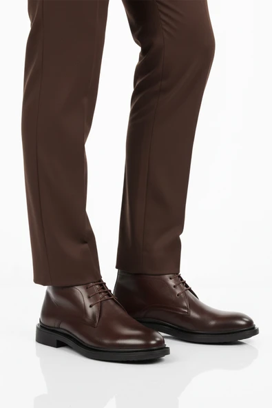 Ayakmod Kahverengi Bağcıklı Hakiki Deri Erkek Bot AG1188-1013 M