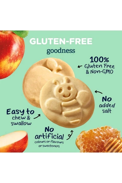 Organic Biologigue Biscuits Honey Miel Gluten Free Bebek Bisküvisi 150 gr - Resim 3