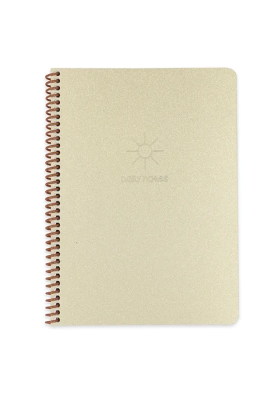 Okul Defteri A4 80 Yaprak Çizgili PP Kapak Spiralli Glitter Defter – Sticker Hediyeli - 7