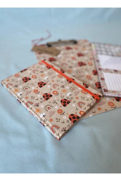 Sekreterlik Dosyası, Defter ve Haftalık Planlayıcı 3’lü Kırtasiye Seti – Okul ve Ofis Hediye Seti - 7