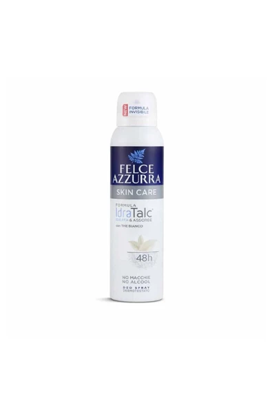 Skin Care Idra Talc- Beyaz Çay içeren Hassas Alkolsüz İtalyan Deo Sprey 150 Ml