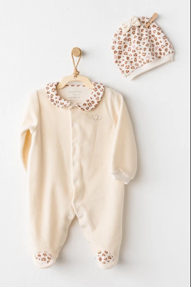 Kız Bebek Tulum Romper Velvet Little Leopard AC26238 ürün görseli
