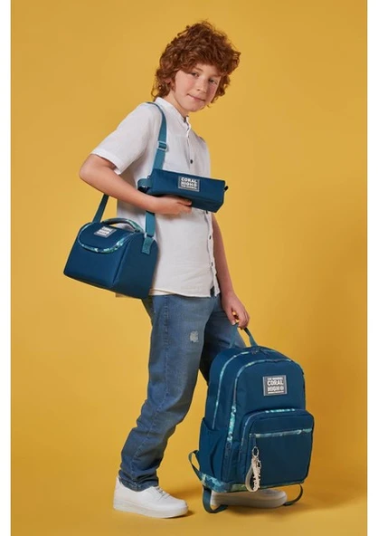 Nefti Kamuflaj Desenli 3’lü Erkek Okul Çanta Seti, İlköğretim Okul Çantası, Beslenme ve KalemÇantası - 3