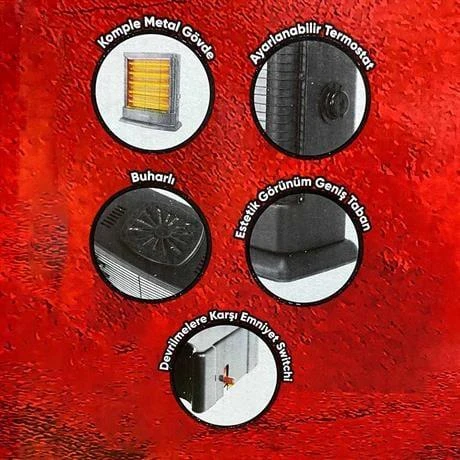 Minisan Midi 2100W 3 Kademeli Dikey Isıtıcı — Hızlı Isınma & Dikey Tasarım - Resim 5