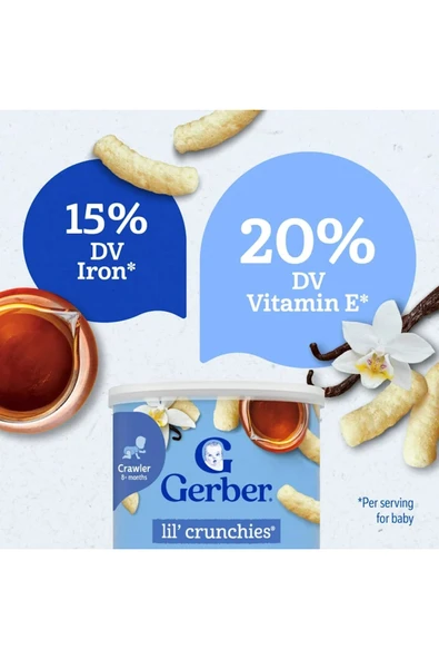 Lil Crunchies Vanilla Maple- Vanilya Akçaağaç Şurubu- Atıştırmalık 42 gr. - Resim 5