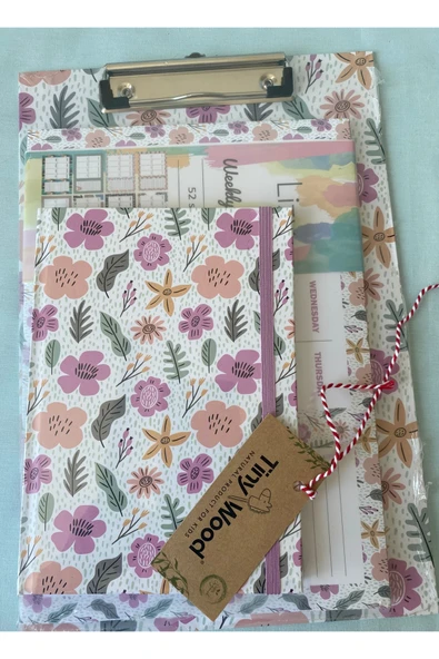 Sekreterlik Dosyası, Defter ve Haftalık Planlayıcı 3’lü Kırtasiye Seti – Okul ve Ofis Hediye Seti - 3