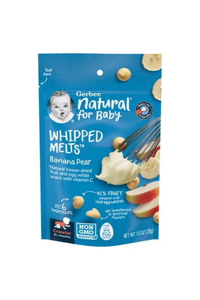 Whipped Melts, Banana Pear, Muz Armut, 8+ Months, 8 ay sonrası, 1 oz (28 g) ürün görseli